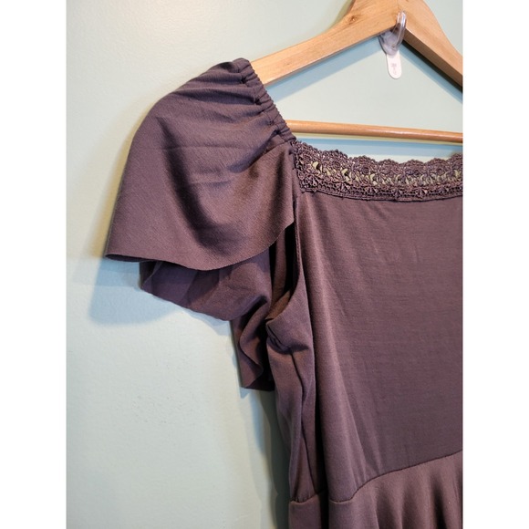 New Mia Joy Alaya Hi Lo Flutter Sleeve Fairy Grunge Whimsigoth Midi Dress 12/S - Picture 3 of 9